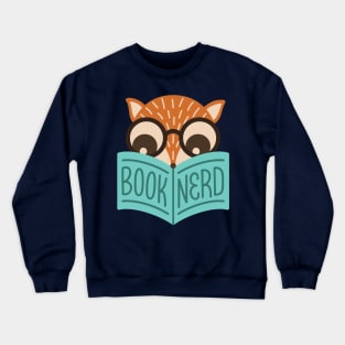 Fox Book Nerd Crewneck Sweatshirt